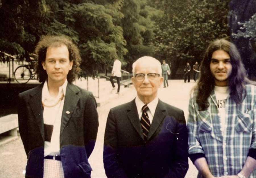 Mickey Mitchell with Bucky Fuller and John Christi