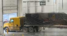 One of two trucks with 3D panels leaving the plant from Mexico
