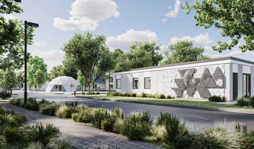 Rendering of Fuller Dome New Visitor's Center