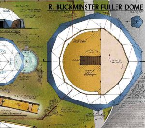 Graphic illustration layout of the Dome Home renovation plan