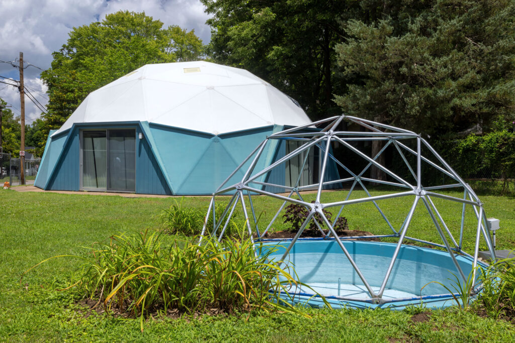 The historic Fuller Dome Home, Buckminster Fuller’s geodesic dome residence in Carbondale, Illinois.